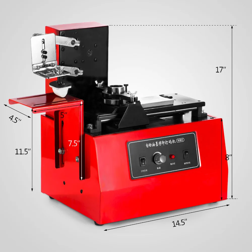 Electric Pad Printer Printing Machine T-shirt Ball Pen Light YM-600B environment Protective Oil Ink Date | Инструменты