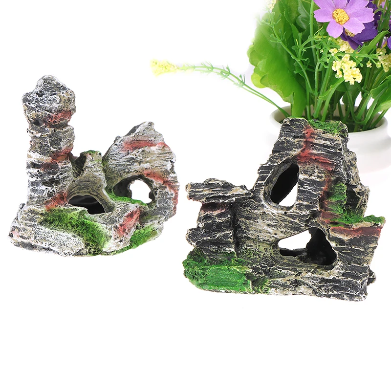 Аквариум Искусственный Rockery смола искусственный декорация для аквариума Пейзаж