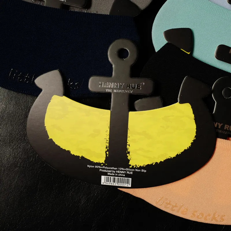 Нескользящие носки-невидимки бархатные носки с якорем волшебные многоцветные