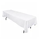 Высшее качество прямоугольные полиэстер обычная скатерть для свадьбы декор для банкетного стола покрытие стола