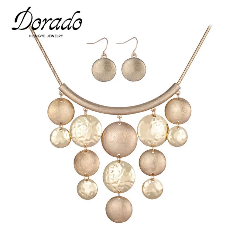 Ожерелье и серьги с круглым кулоном в стиле ретро|necklace and earring set|necklace earringsearrings set |