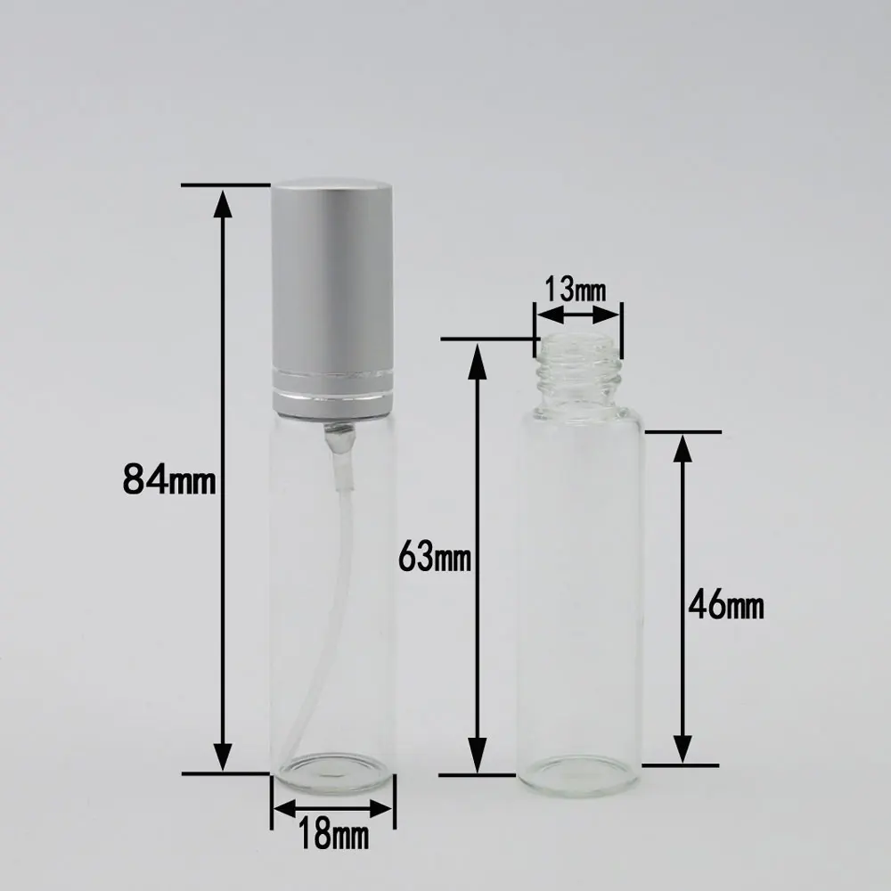 

5 x 10ml Clear Portable Refillable Glass Perfume Bottle Fragrance Atomizer 1/3oz 10cc Transparent parfum Fragrance Bottle