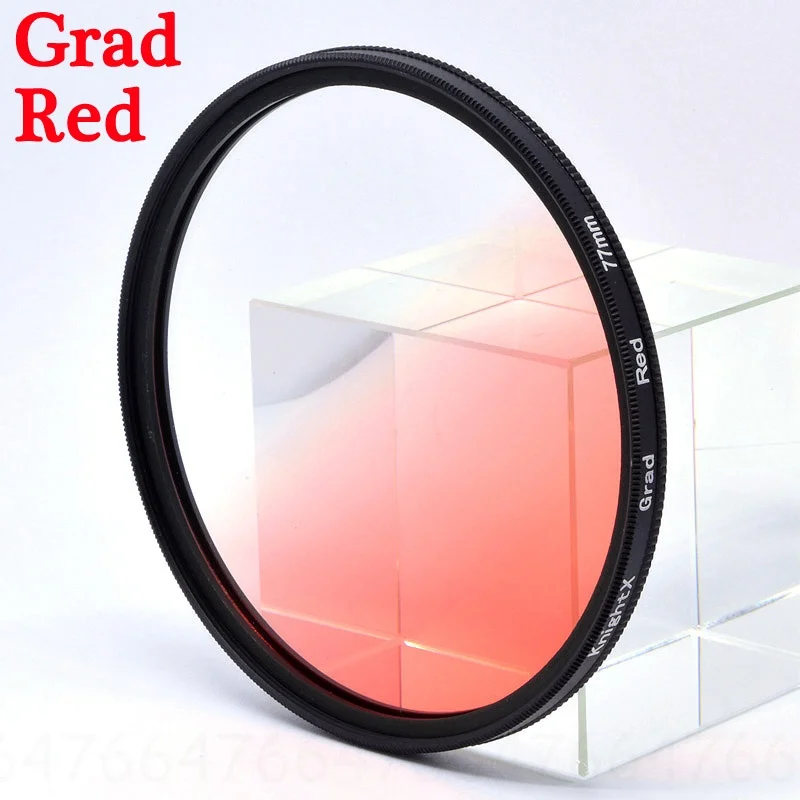 KnightX UV CPL ND Star фильтр для объектива камеры для canon nikon 49 мм 52 мм 55 мм 58 мм 62 мм 67 мм 72 мм 77 мм фото 400d набор 50d цветной комплект - Цвет: Grad Red