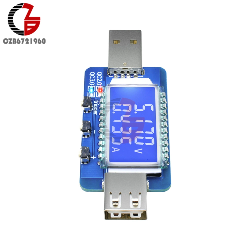 Цифровой USB тестер QC3.0 QC2.0 вольтметр амперметр Интеллектуальный триггер