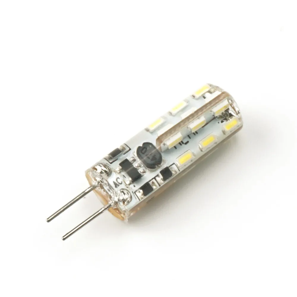 10 шт. G4 Светодиодный светильник 2 Вт 12 В/AC220V 3014SMD 24 светодиодный силиконовый светильник теплый белый/белый l угол 360 градусов светодиодный светильник