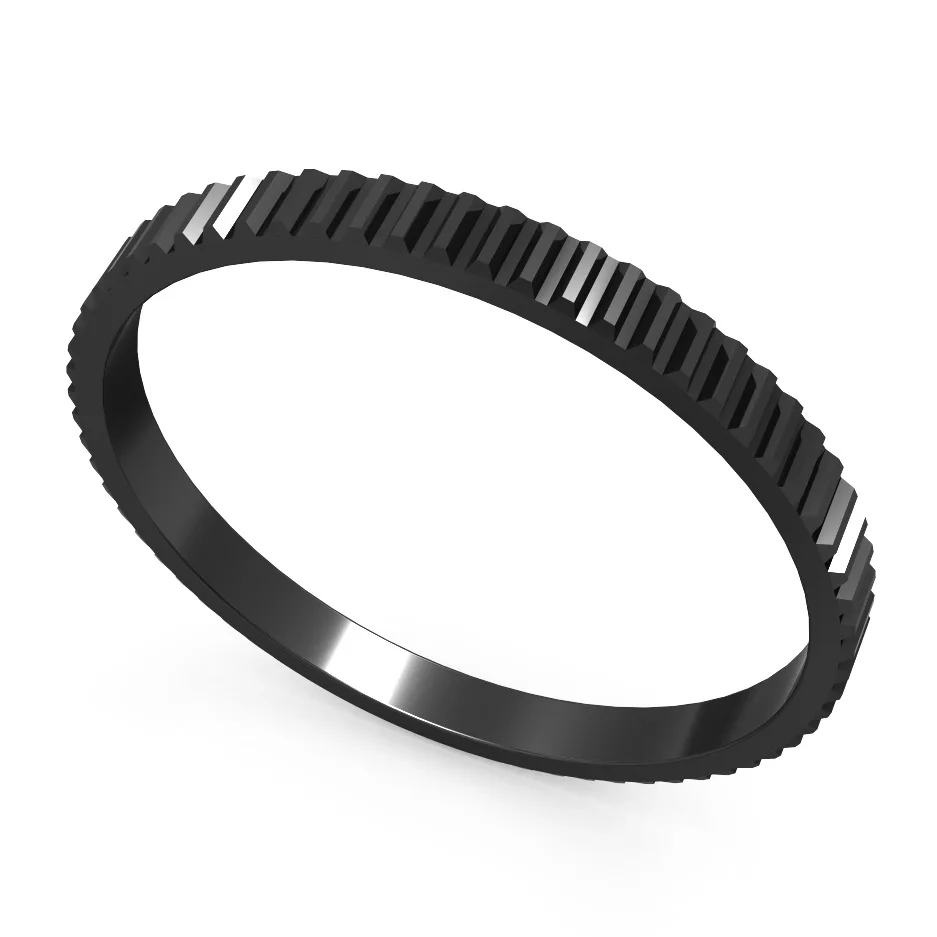 2mm Black Кремо простые зубчатые кольца 2 мм обручальные кольца кольцо Rianbow/синий/зеленый/черный вечерние Подарки для женщин и девушек модные ювелирные изделия Размер 6-10 - Цвет основного камня: 2mm Black