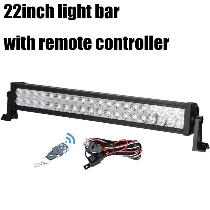 22 wireless switch 22, 32, 42, 52 дюйма внедорожный светодиодный светильник 120 Вт, 180 Вт, 240 Вт, 300 Вт, 6000 К, точечный светильник, комбинированный луч для джипа, внедорожника, уаза, вездехода, грузовика, рабочий светильник - Цвет: 22 wireless switch