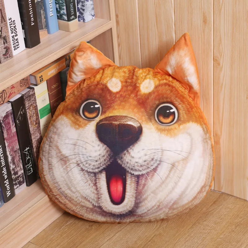 3D имитация подушка для животных плюшевая милая собака Шиба ину плюшевые игрушки