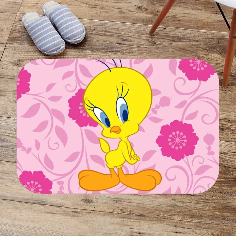 Tweety коврик под дверь с рисунком птицы заказной напольный коврик комнатный Открытый коврик для ванной комнаты мягкий Противоскользящий ковер