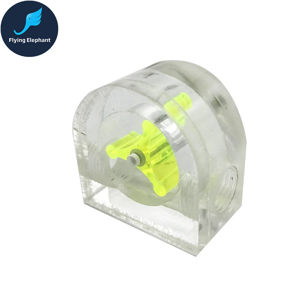 Индикатор расхода воды прозрачный акриловый синий зеленый красный лист