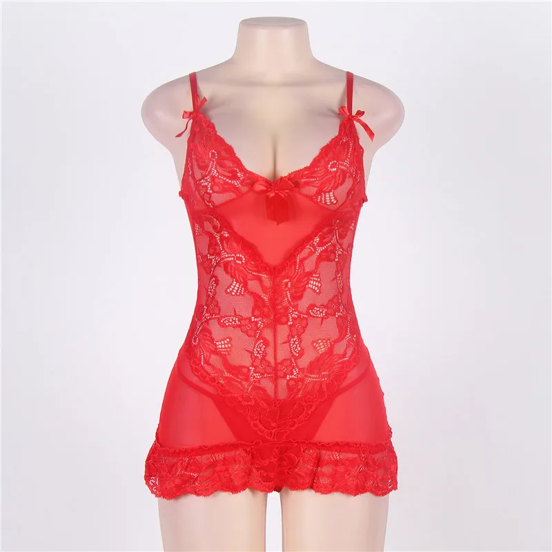 

Ladies Sleepwear Sexy White bridal Lingerie Hot Women Underwear Dress G-string M-5XLSexy Women Langerie Chemise Erotic Intimates