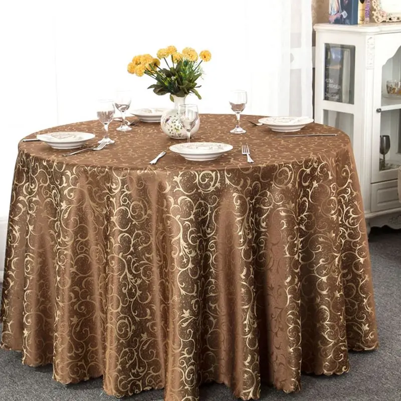 Круглая прямоугольная скатерть из полиэстера столовая посуда экономичная