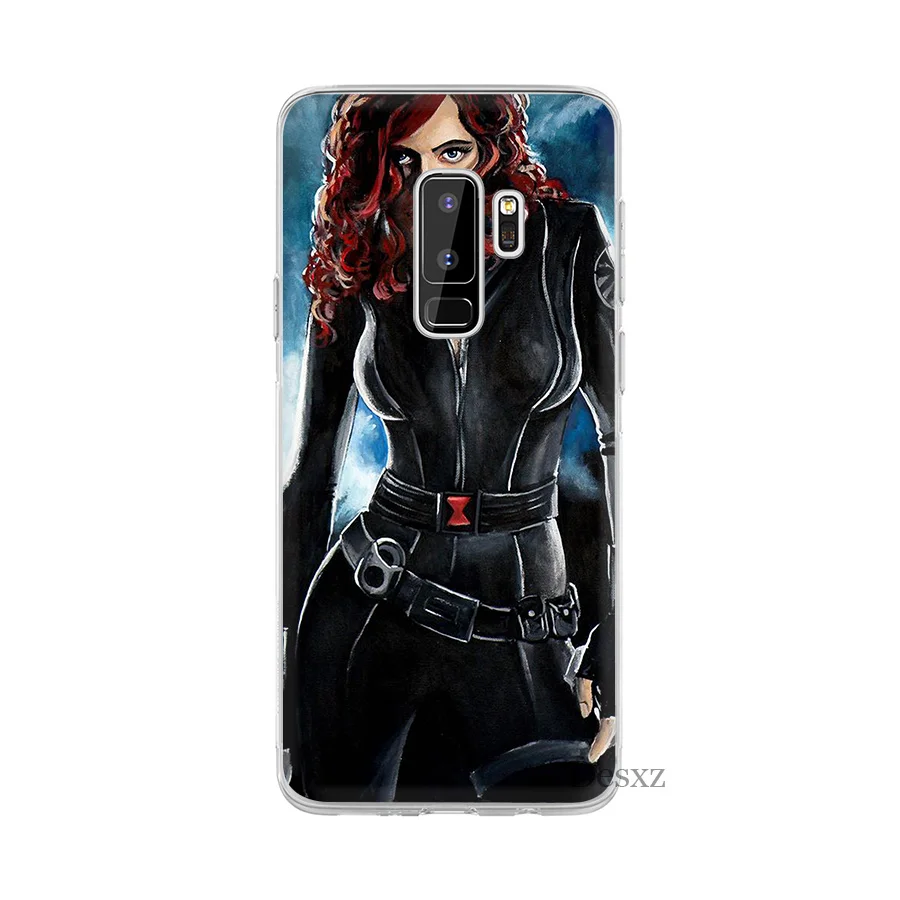 Чехол Desxz Black Widow для Samsung S8 S9 S10E S10 Plus S3 S4 S5 S6 S7 Edge Note 8 9 M10 M20 M30 | Мобильные телефоны и