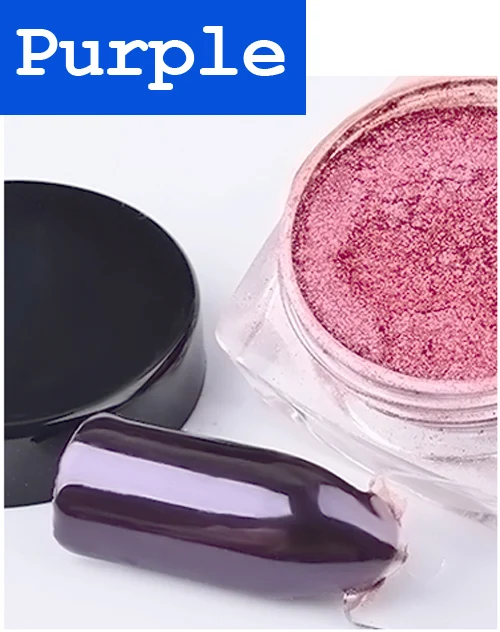 Purple 1 шт. розовое золото для ногтевого дизайна блестящий порошок зеркальная Лазерная Полировка Для ногтей пыль сверкающий голографический клей для накладных ресниц - Цвет: Purple