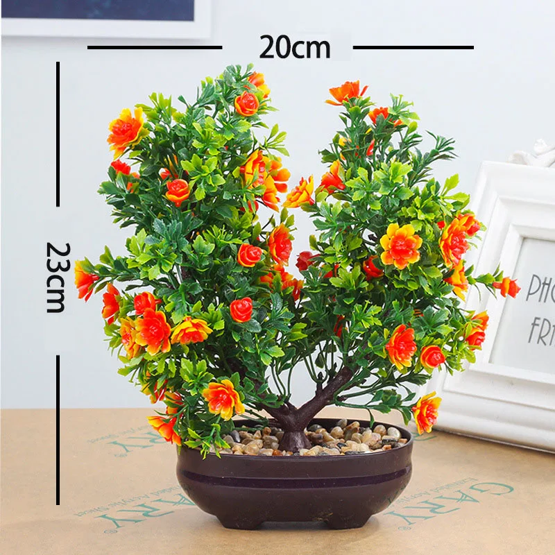 Flone Artificial Plants Home Decoration Nordic Green Plant Flower Bonsai Fake Potted Wedding Garden Accessori |