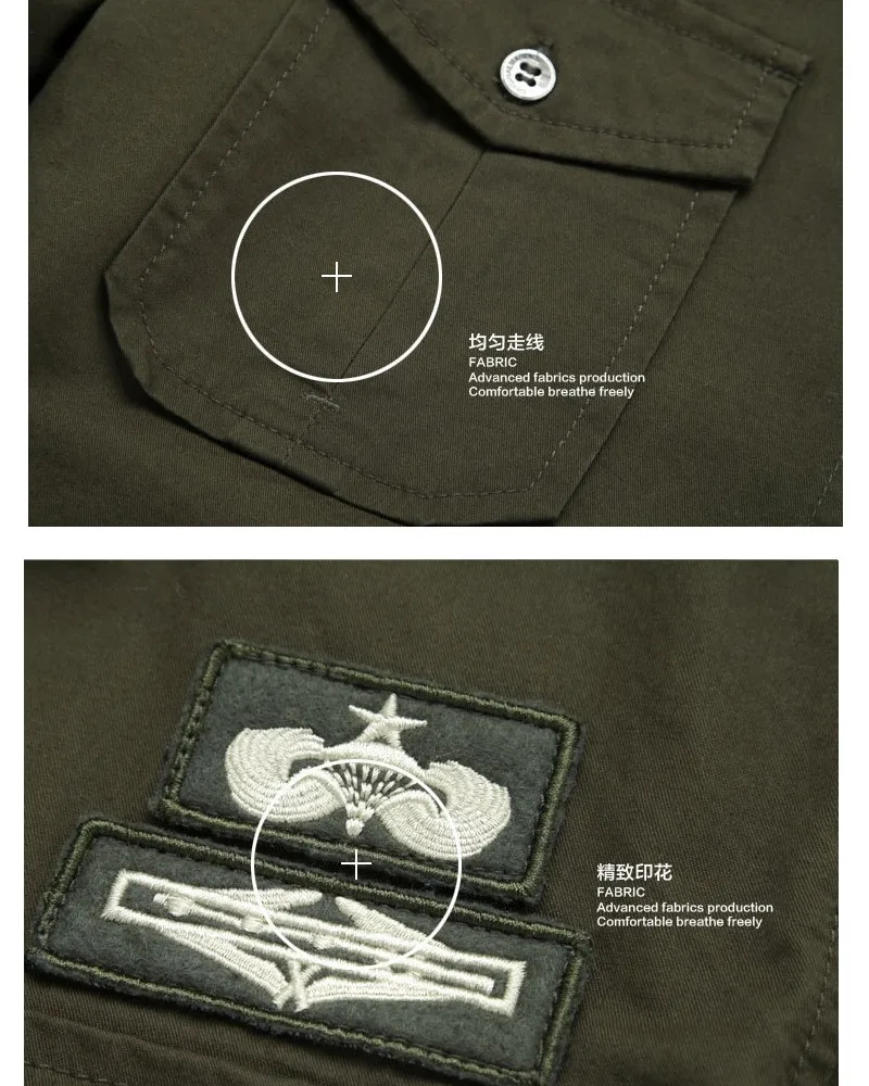 Мужская хлопковая рубашка с длинным рукавом одежда для фитнеса в стиле милитари