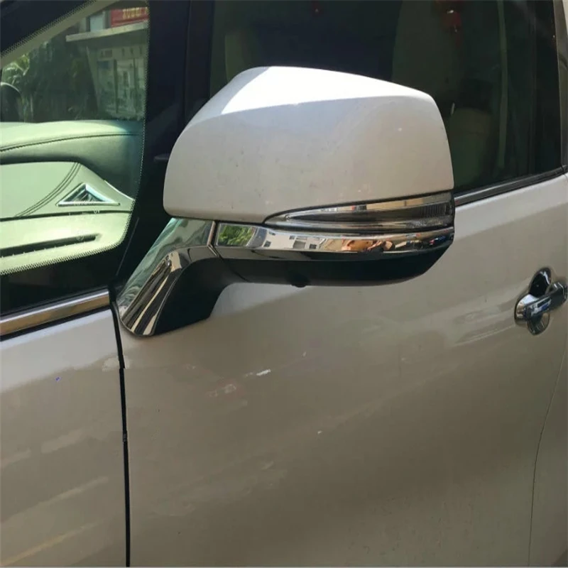 

Автомобильный Стайлинг крышки для Toyota Alphard 2015 2016 ABS хром боковое крыло заднее зеркало заднего вида противоскользящая Ребристая Крышка отделка