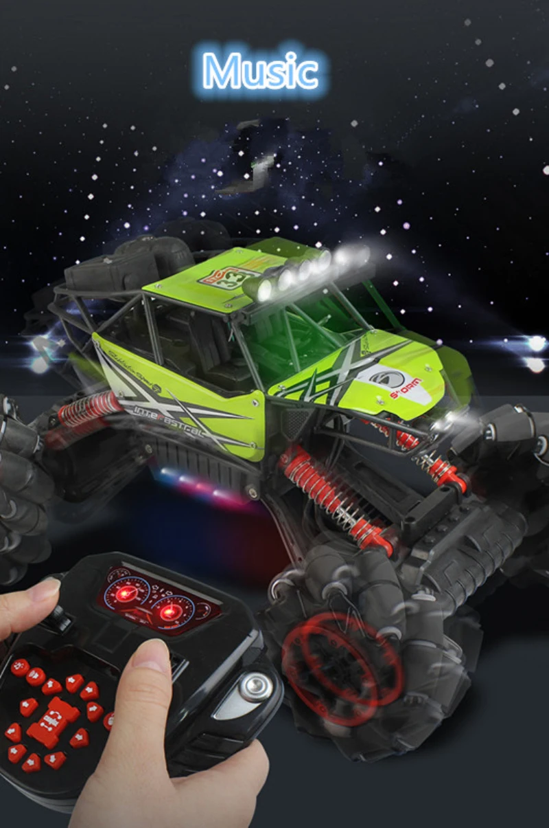 2,4G 4WD пульт дистанционного управления Rc Дрифт автомобиль подъем внедорожный Монстр гоночный автомобиль RTR Багги Дрифт автомобиль игрушка с ходьбой музыкальный светильник подарок