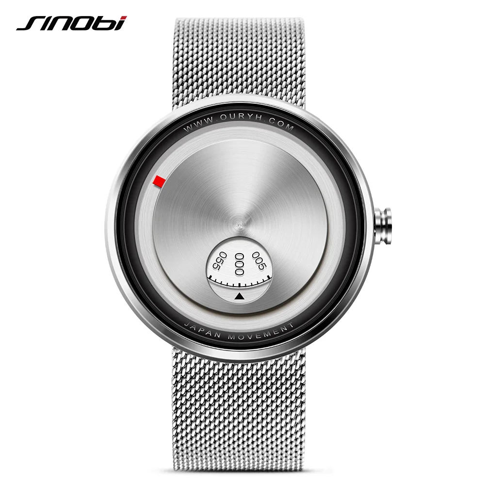 Silver SINOBI Relogios Com Pulseira de Tira Milan Criativos Relogio Esporte e Criativo Frete Free Pulseira Armadura Mostrador - Цвет: Silver