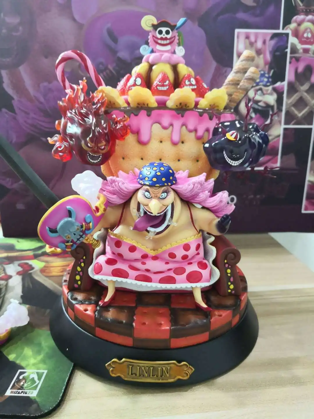 Аниме One Piece GK Шарлотта Линлин большая мама ПВХ фигурки модели игрушки 23 м |