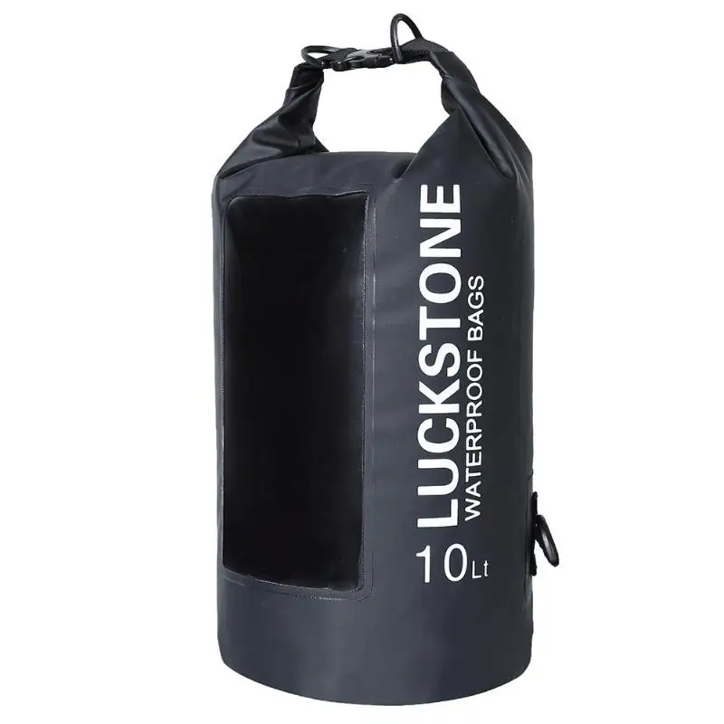 Красочные 5L/10L/20L водные виды спорта ПВХ Дрифт рюкзак прозрачное окно легкий Дайвинг плавающий сухой мешок Открытый водонепроницаемый