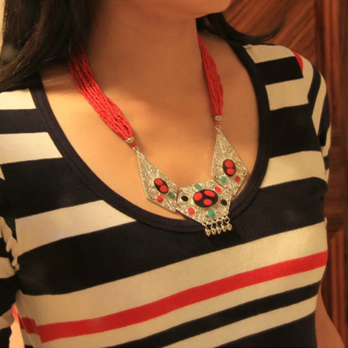 Тибет Непал Оптовые этнические Драгоценности картина маслом геометрические