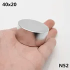 Неодимовый магнит N52, 40 х20 мм, сверхсильный круглый редкоземельный, мощный динамик NdFeB, магнитный диск 40 х20 мм, металлический Галлий