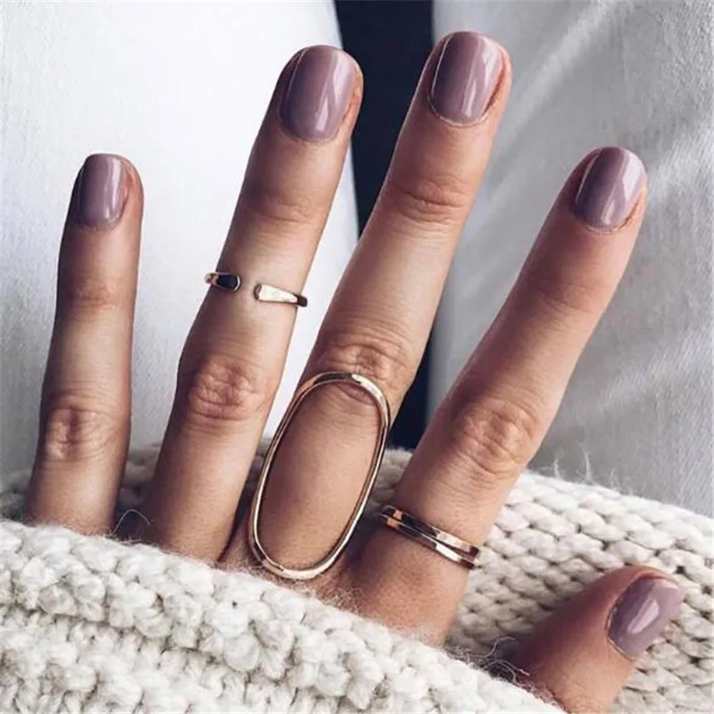 

Boho Vintage Silver color Big Stone Ring set for Women Fashion Bohemian Jewelry 2019 New Hot