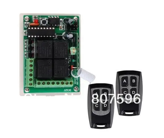 12V DC 10A 4 CH RF беспроводной переключатель системы дистанционного управления