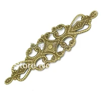 best quality 100 pcs bronze tone filigree wraps connector embellishments jewelry findings 65x20mmw03517 x 1