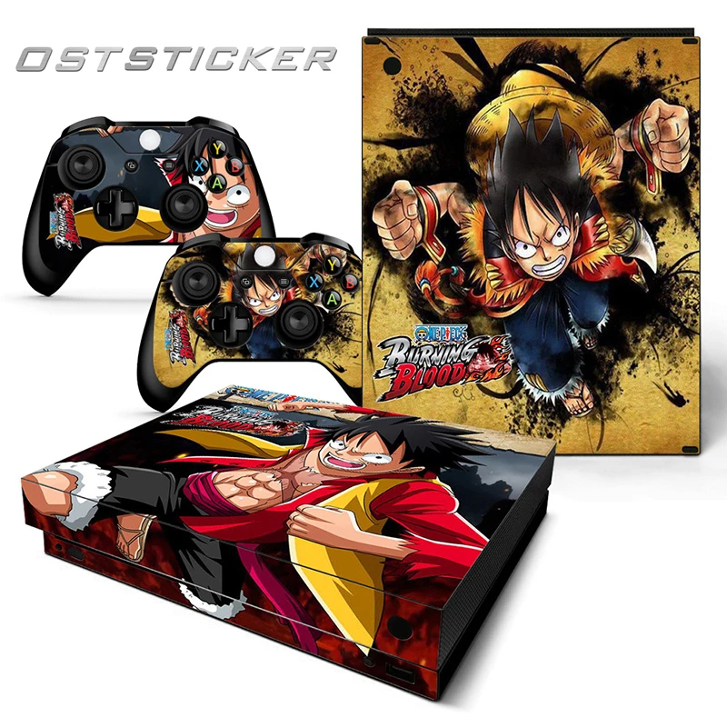 Oststicker Мультфильм Луффи виниловая наклейка кожного покрова для Xbox One X консоли
