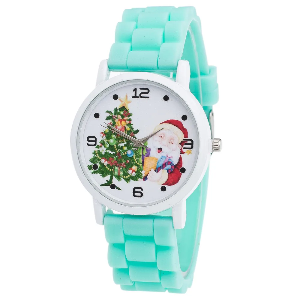 

2018 New Colourful Silicone Watch Children's First Santa Claus Wrist Watch Cartoon Christmas Gift Children's Watches For Kids #W