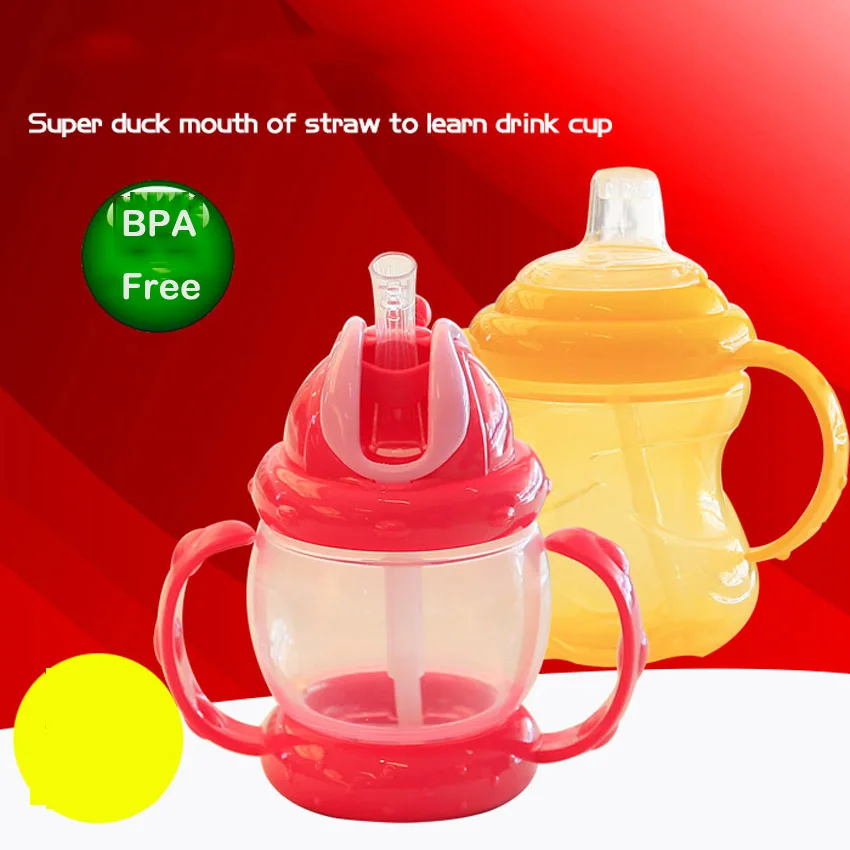 Милая детская чашка 240 мл/260 мл Детская Бутылочка с ручкой для кормления питьевой