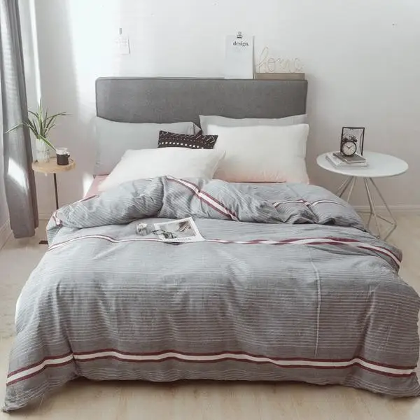 Потертый хлопковый комплект постельного белья пододеяльник/пододеяльник для