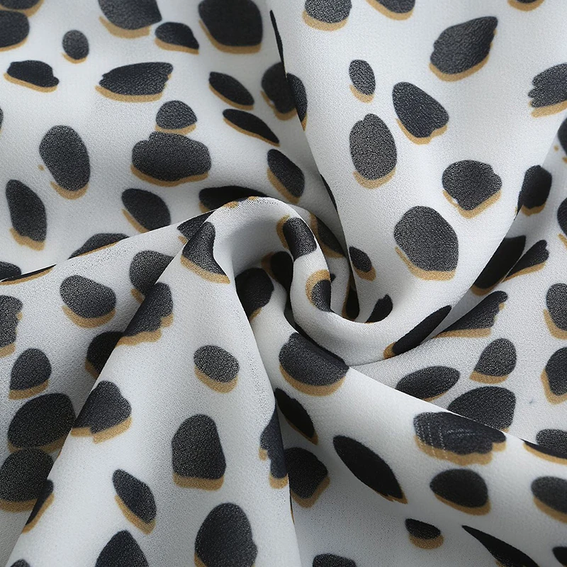 Женская винтажная юбка с высокой талией леопардовая эластичной резинкой на