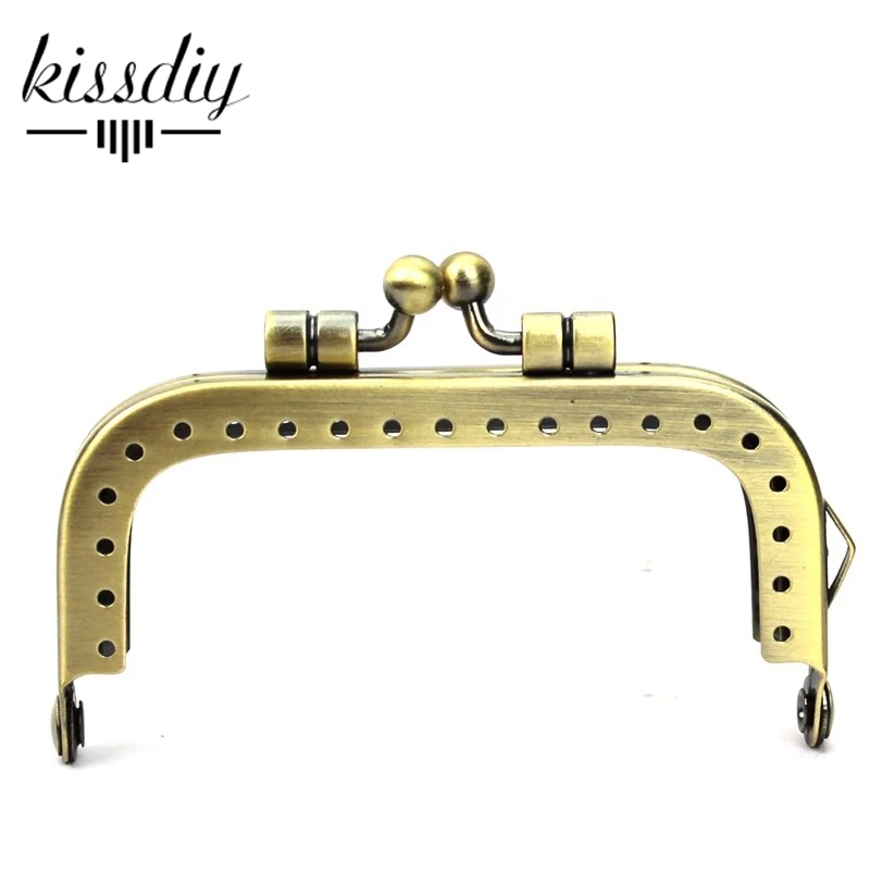 Kissdiy 20 шт./лот 7.5 см квадратный металлический кошелек Рамки маленький размер Античная бронзовая портмоне фермуар DIY сумка оборудование аксессуары