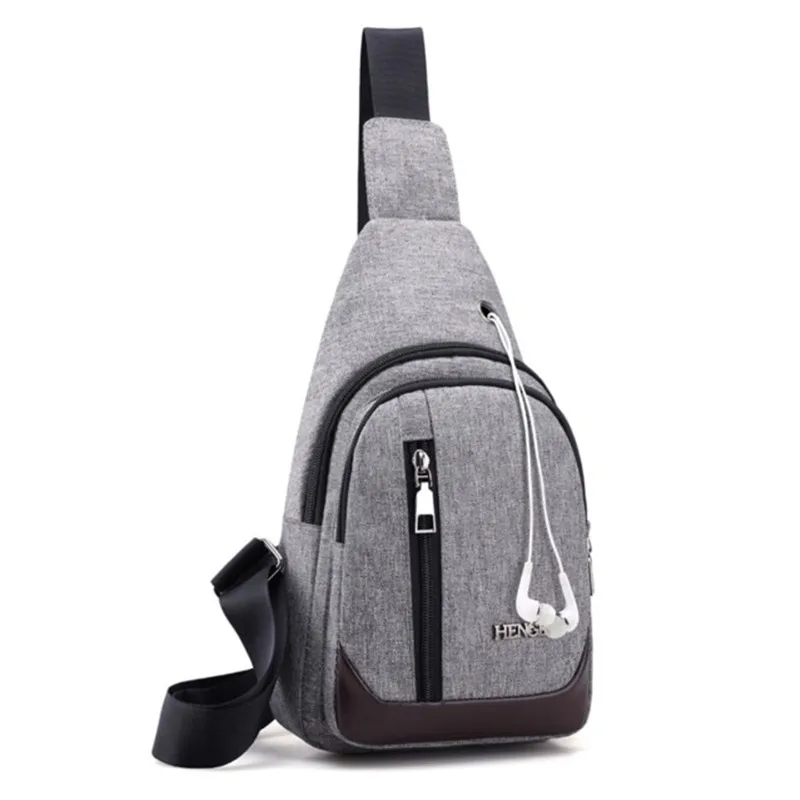 

Mochilas men Single Strap Canvas Backpack male one shoulder triangle backpack cross-body chest bag outdoors bag