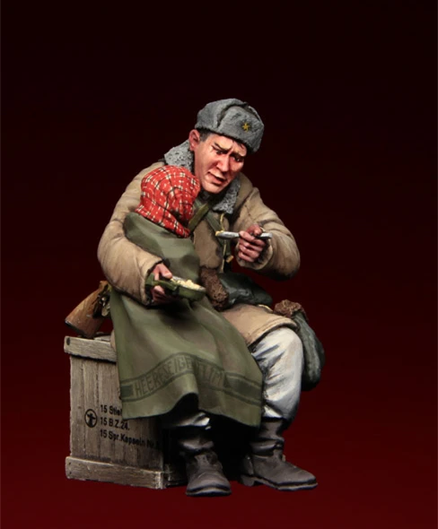 1/35 модельная фигурка из смолы набор 133 русский солдат и сирота две фигурки