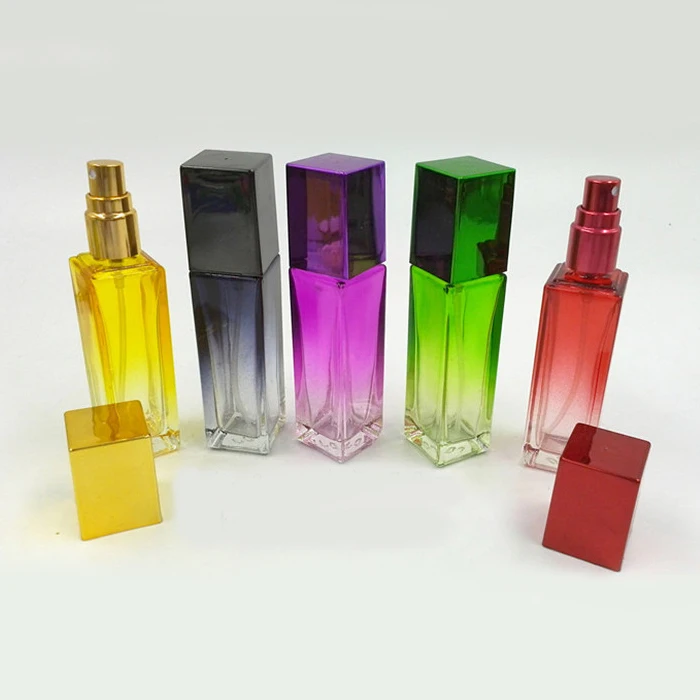 15 мл квадратный Цвет Стекло флакон духов многоразового Пустой Распылителем