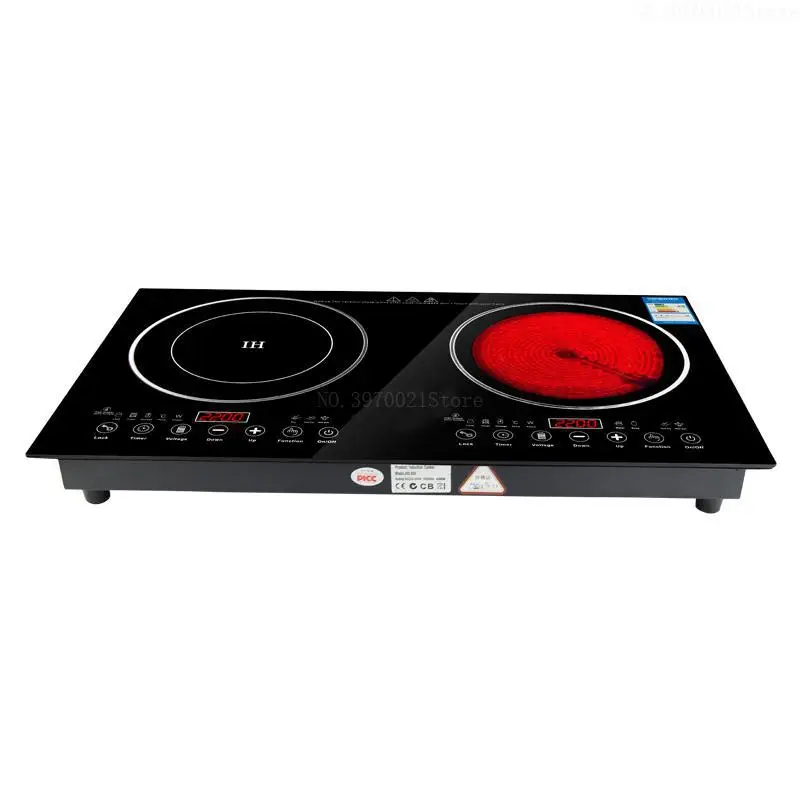 220V 2200W электрическая индукционная плита, варочная панель плита посуда керамическая плита с 2 конфорками