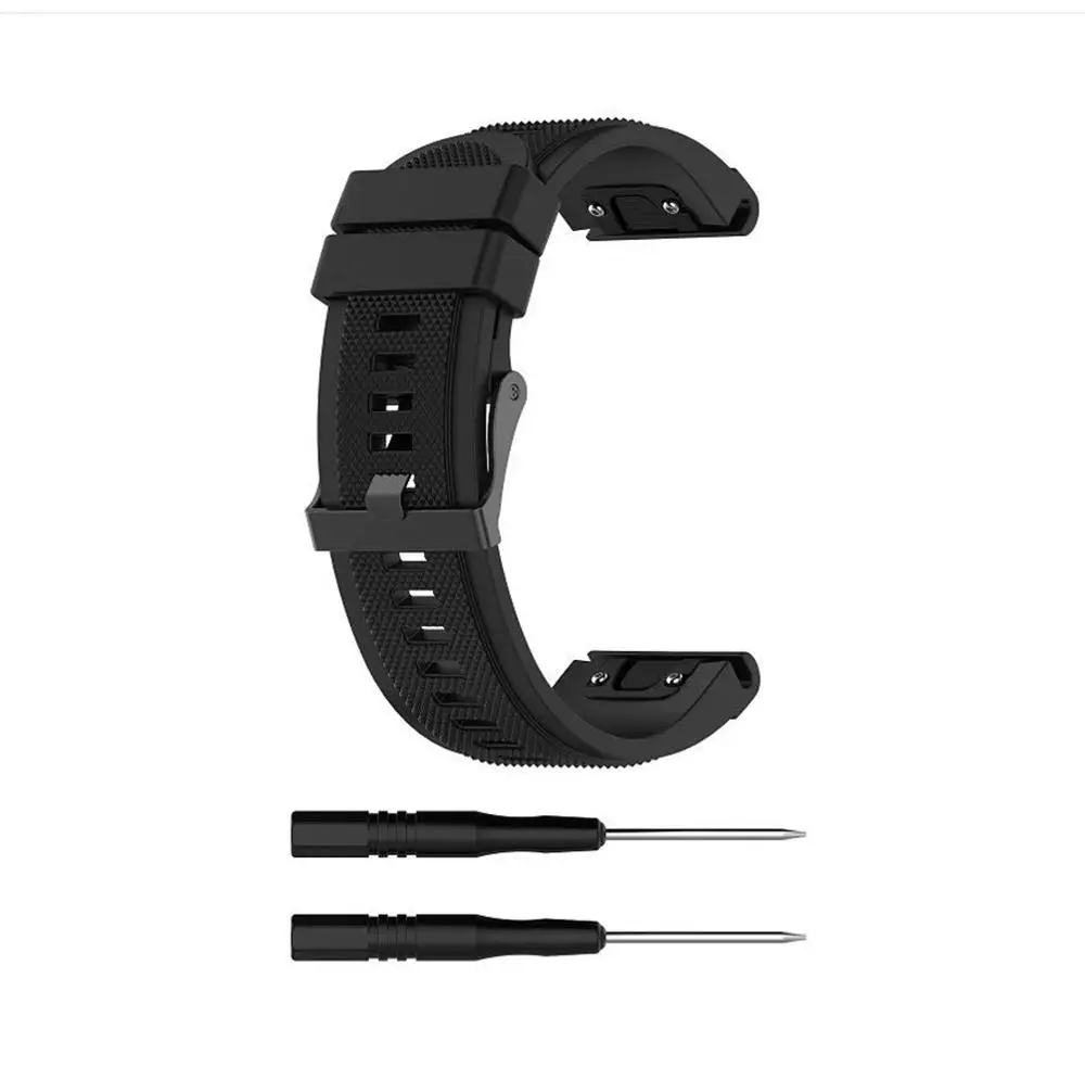 B Черный ремешок для Garmin Fenix 3/Fenix 5X ремешок для часов Quick Release легкий силиконовый 26 ремешок для часов, мм для Garmin Fenix 5X/3/ч - Цвет: B