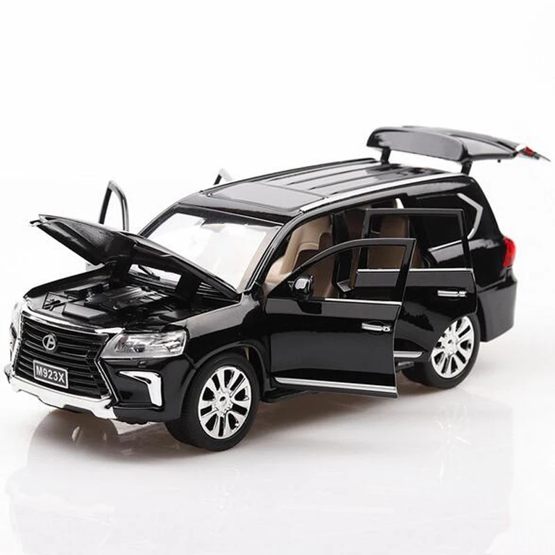 1:24 металлический LX 570 NX200 модель литая игрушка автомобиль сплав транспортные средства большой Размеры со звуком и светом коллекционная машинка игрушка мальчик дети подарок на день рождения