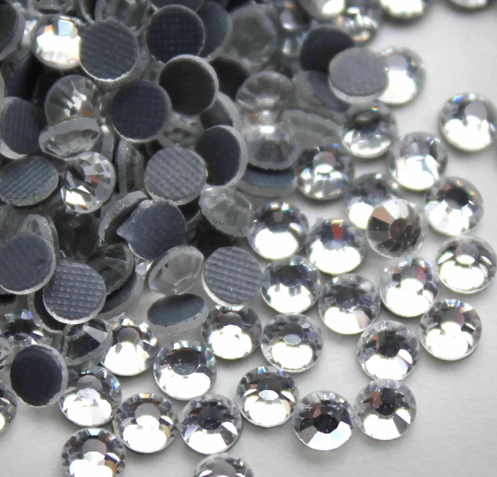 10 грубых 1440 шт. круглые стразы с плоской задней поверхностью горячей фиксацией