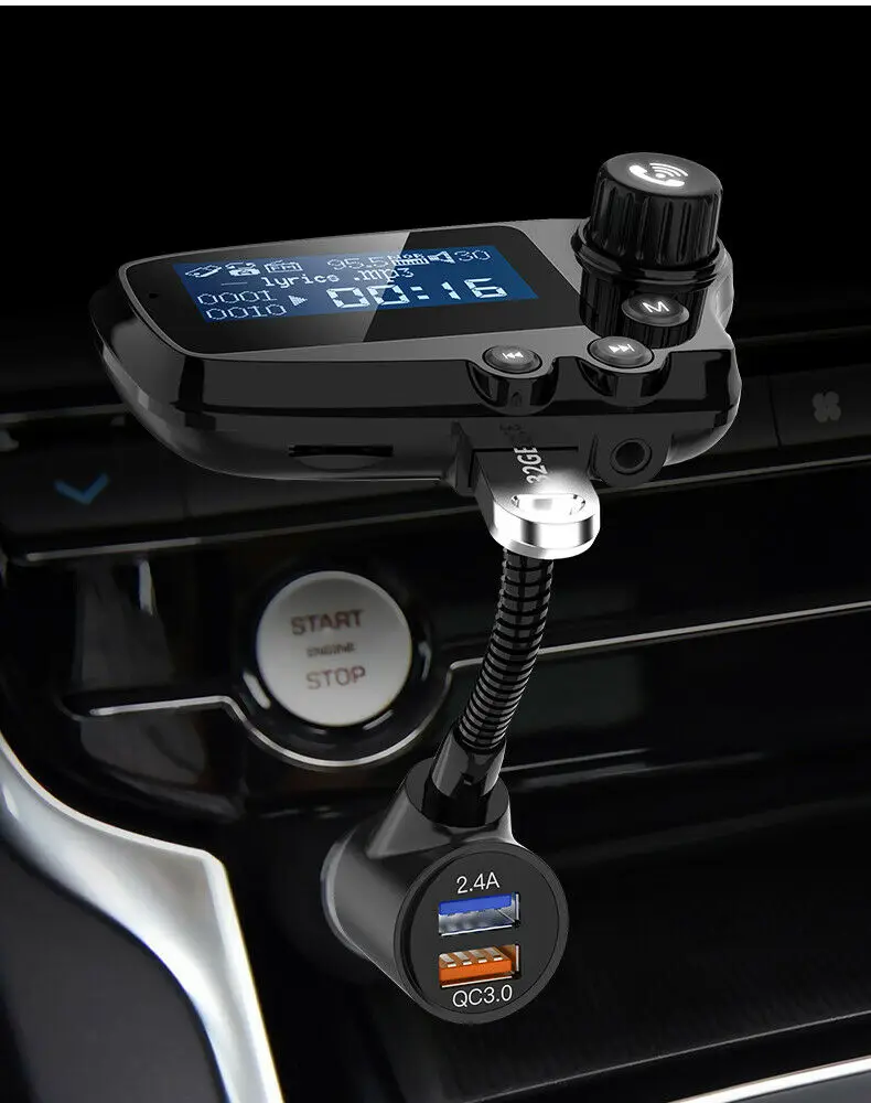 Беспроводной Bluetooth Автомобильный MP3 плеер Handsfree автомобильный комплект TF fm