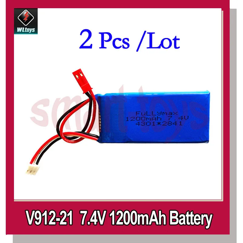 2 шт. оригинальный 7 4 В 850 мАч батарея V912-21 обновления 1000 1200 для Wltoys V912 запчасти