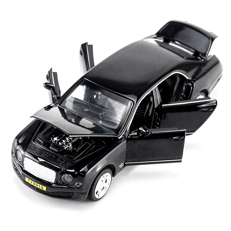 

1:32 Alloy Diecast Toy Car Models Continental GT Car Metal Pull Back Vehicles With Light Sound Toys For Children
