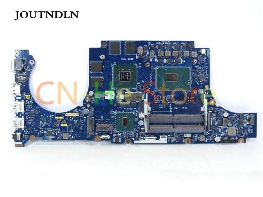 

JOUTNDLN FOR Dell Inspiron 7566 Laptop motherboard CV00 LA-D991P CN-077V33 077V33 77V33 DDR4 i7-6700U CPU GTX960M GPU 100% work