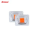 Светодиодный ные фитолампы полного спектра с отражателем для выращивания растений, точесветильник светильники с COB, 20 Вт, 30 Вт, 50 Вт, 110 В, 220 В, прожекторная софитная лампа