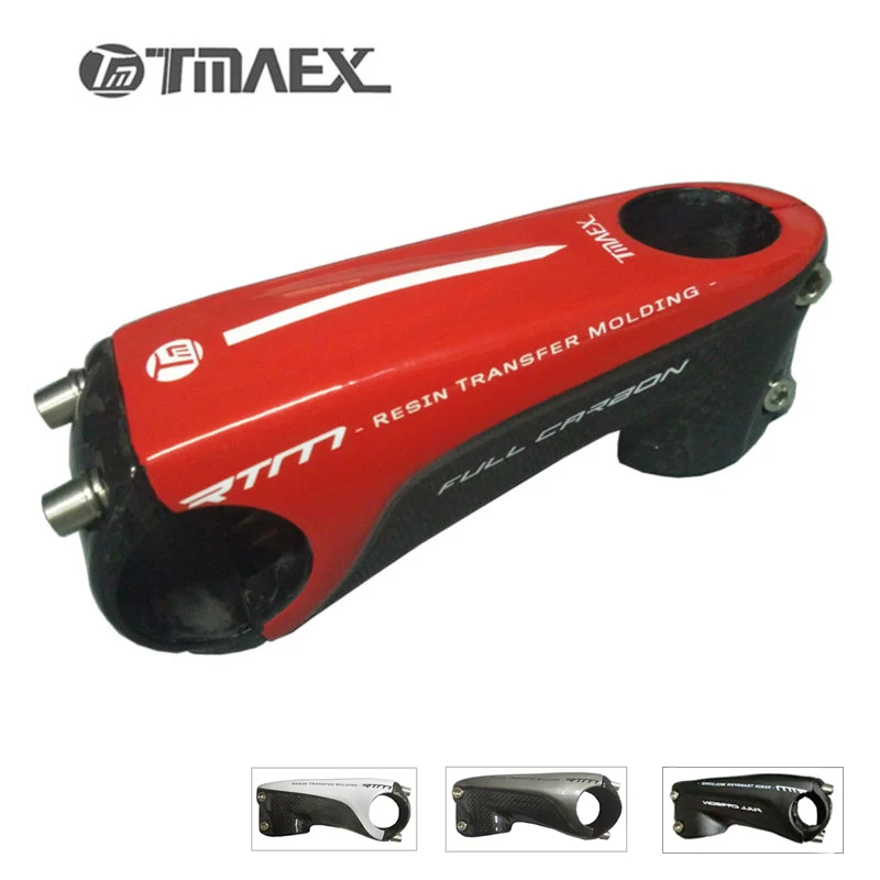 

TMAEX - Lightweight Full 3k Carbon Stem 1"1/8 Road/ Mountain Bike Stem 80/90/100/110mm Carbon Fiber Cap Stem Bike Parts 145g