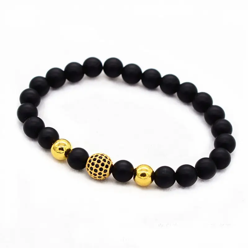 Хит продаж! Новые модные браслеты из лавового камня популярные микро сверлильные